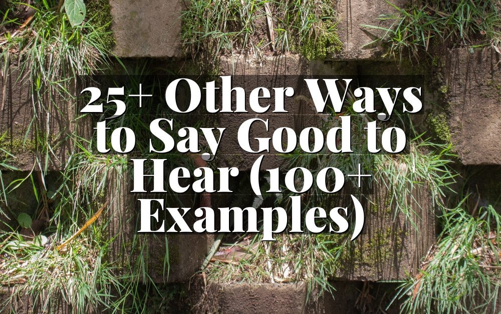 25+ Other Ways to Say Good to Hear (100+ Examples)