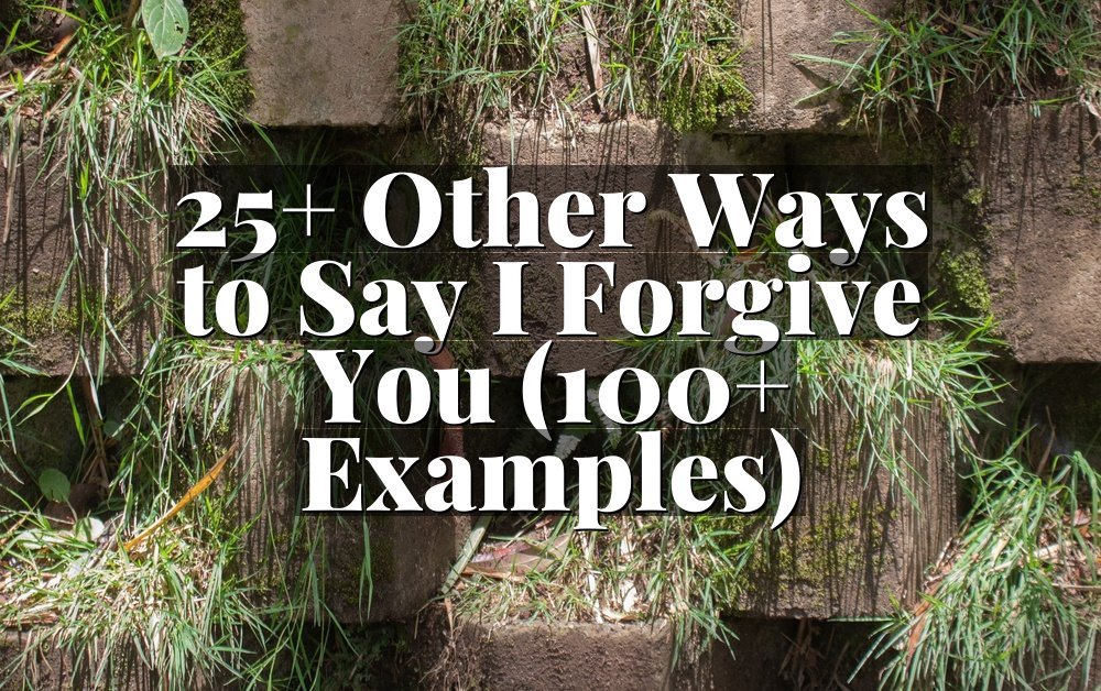 25+ Other Ways to Say I Forgive You (100+ Examples)