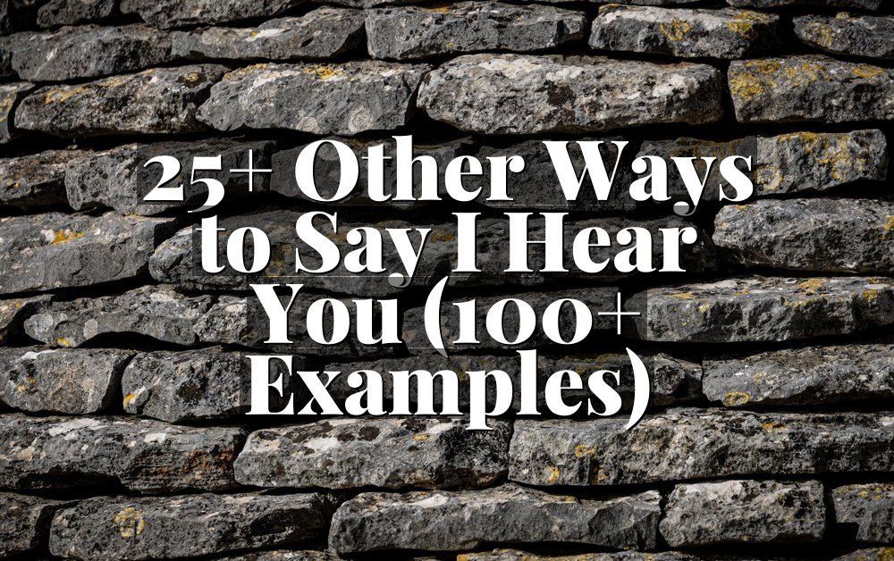 25+ Other Ways to Say I Hear You (100+ Examples)