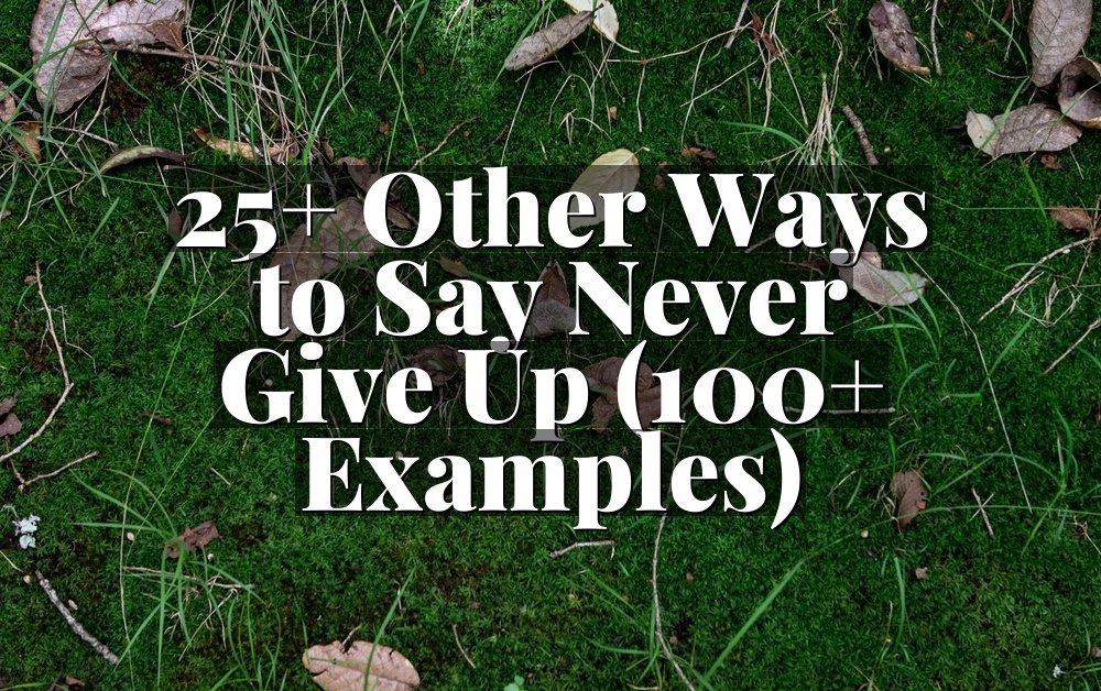 25+ Other Ways to Say Never Give Up (100+ Examples)