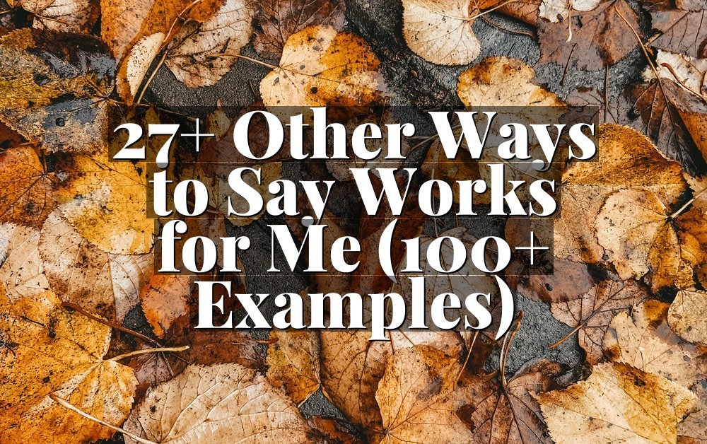 27+ Other Ways to Say Works for Me (100+ Examples)