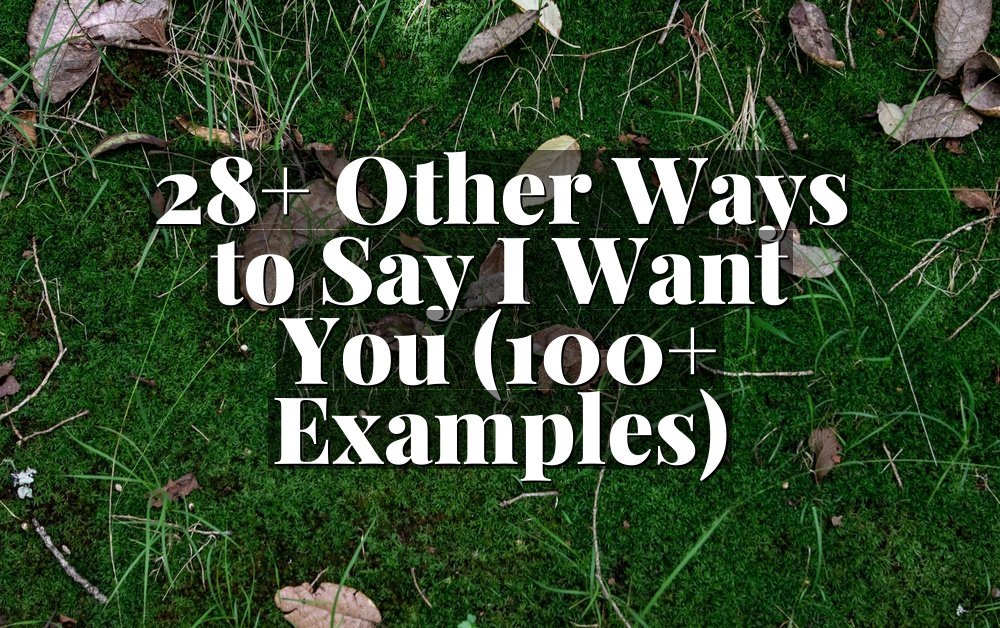 28+ Other Ways to Say I Want You (100+ Examples)