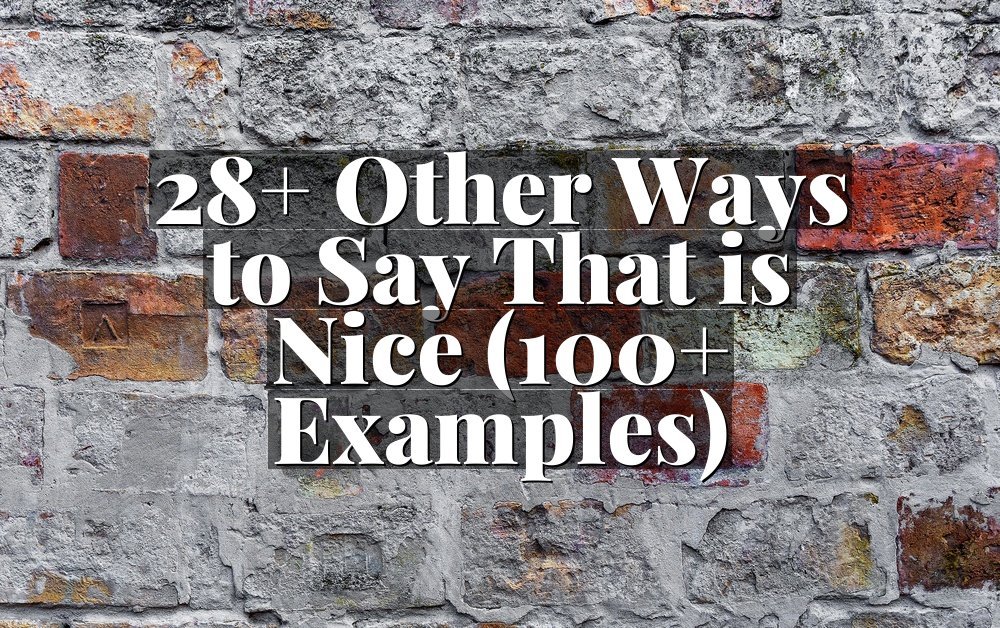 28+ Other Ways to Say That is Nice (100+ Examples)