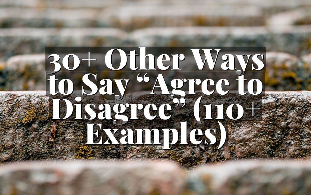 30+ Other Ways to Say “Agree to Disagree” (110+ Examples)