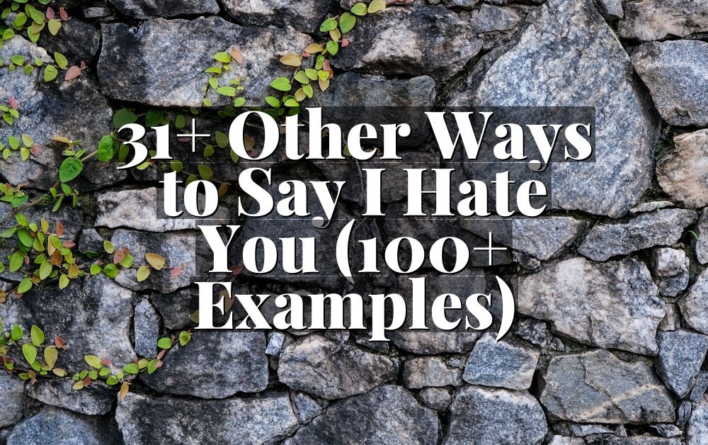 31+ Other Ways to Say I Hate You (100+ Examples)